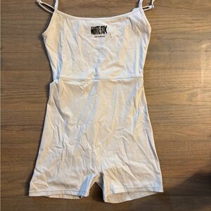 Women’s white fox romper Bodysuit
